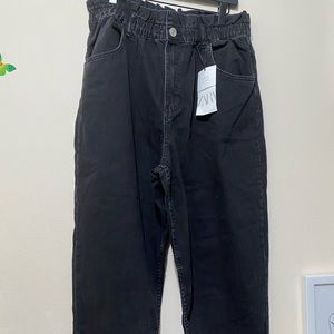 Zara Black Paperbag High Pants